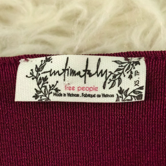 Free People Size XS Intimately Turnt Surplice Wrap Neck Long Sleeve Bodysuit Top - Picture 4 of 7